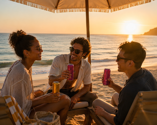 Beach day — sunset with BZZZZ•FREE